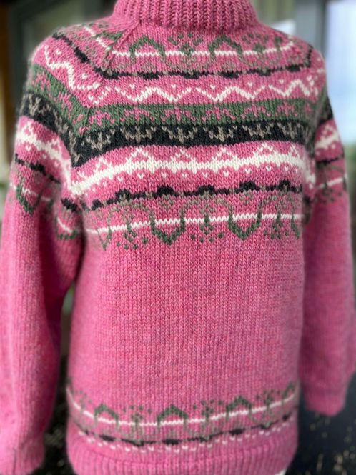 Hovedbilde Randholm-genser, rosa (strikkepakke)