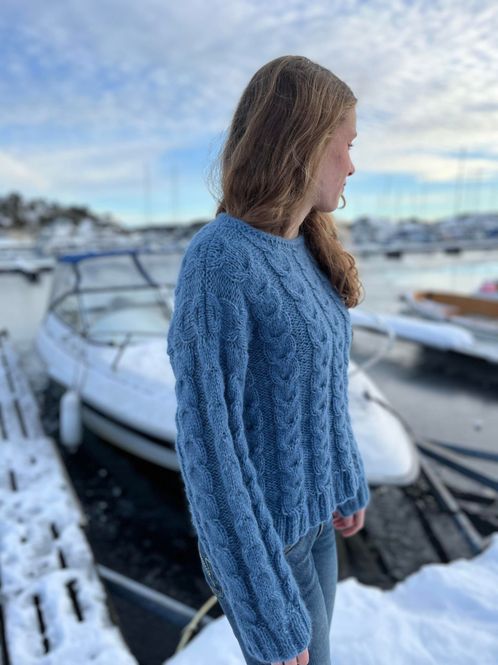 Hovedbilde Reid-genser i Viking Alpaca Bris (strikkepakke)