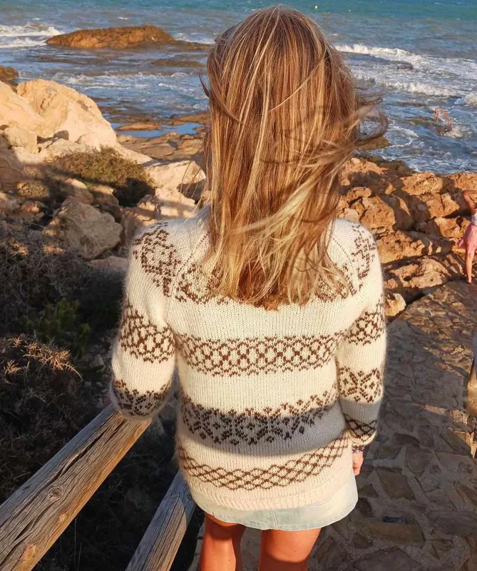 Stokken-genser brun (oppskrift)