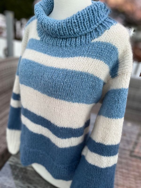 Stripegenser - Ferdigstrikka
